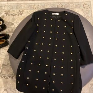 Ladies  Kasper black studded jacket